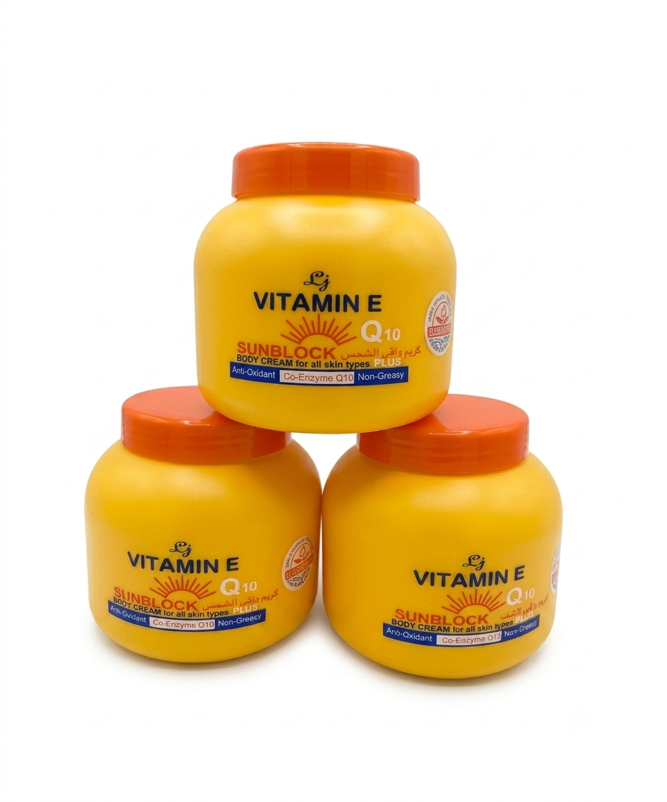 Crema facial y corporal con protector solar y vitamina E