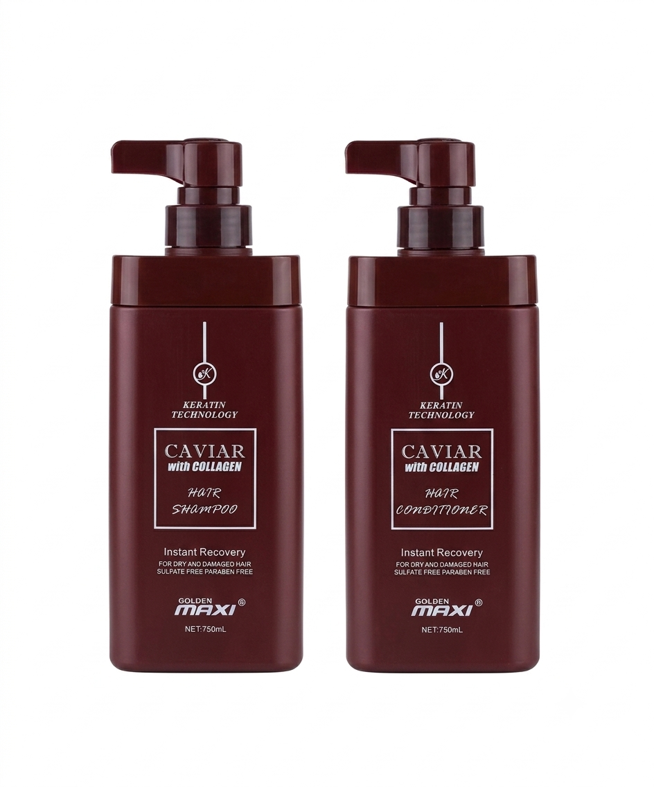 Tratamiento Capilar Reparación Instantánea Golden Maxi Caviar, Keratina &amp; Colágeno