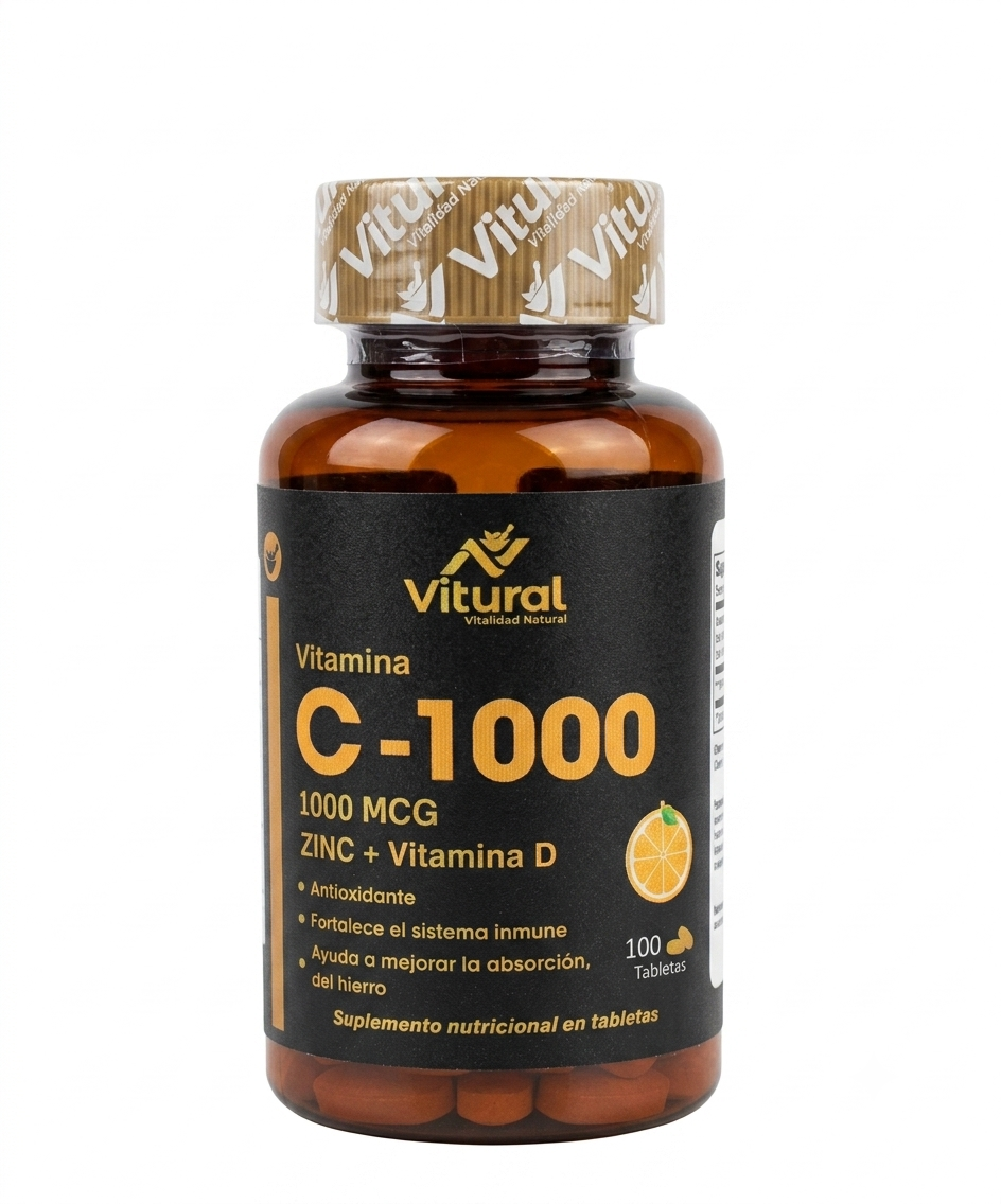 Vitamina C-1000 (con Zinc + Vitamina D)